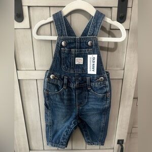 Old Navy Kids Classic Denim Overalls - Dark Blue